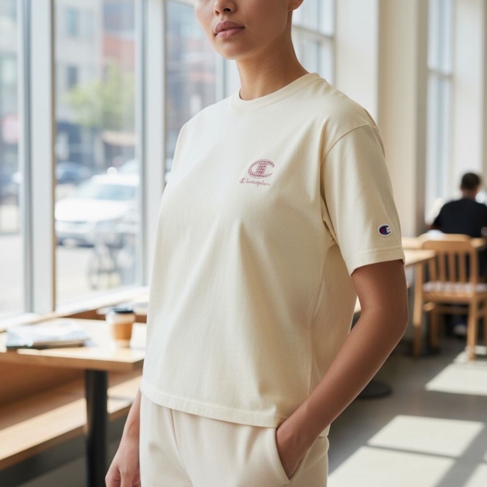 Champion Natural Tee with Logo